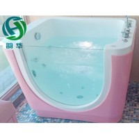 婴儿洗浴设备独立泡澡缸U型大玻璃游泳池