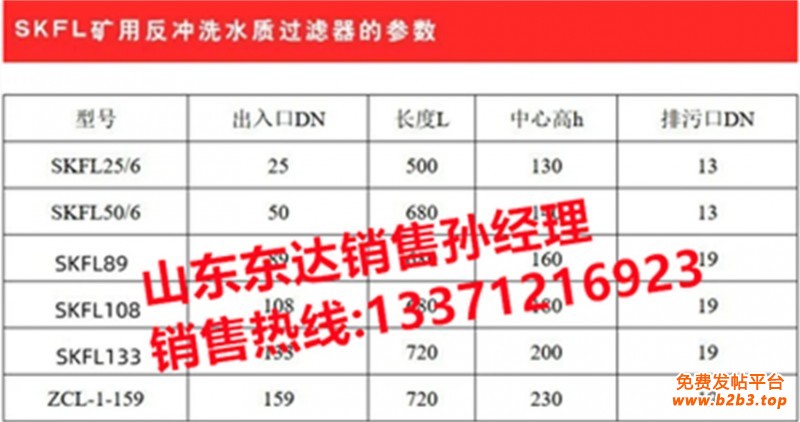 KFL-806.5机械式反冲洗过滤器 DN80管道除污器 法兰连接 (3)