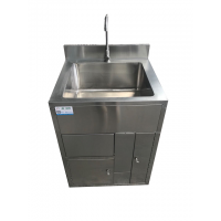 不锈钢单人位低背板洗手池供应室手术室洁净池