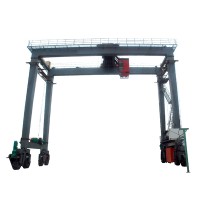 江苏扬州集装箱龙门吊厂家轮胎式集装箱门式起重机堆场设备优势特点
