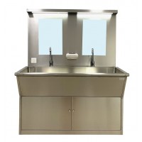 不锈钢洗手池 双人洗手池 手术室净化水池感应水槽
