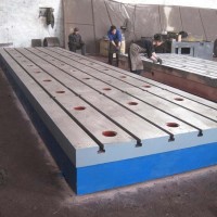 国晟定制T型槽铸铁试验平台研磨检测平板用途广泛