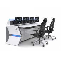 安防定做弧形调度室电脑操控台桌子