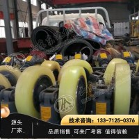 L30煤矿用滚轮罐耳 碟簧缓冲型导向轮 轮外径300mm