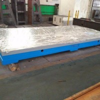 国晟生产大型铸铁平板工装平台铆焊T型槽平板发货准时