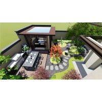 别墅自建房花园庭院装修设计效果图定制