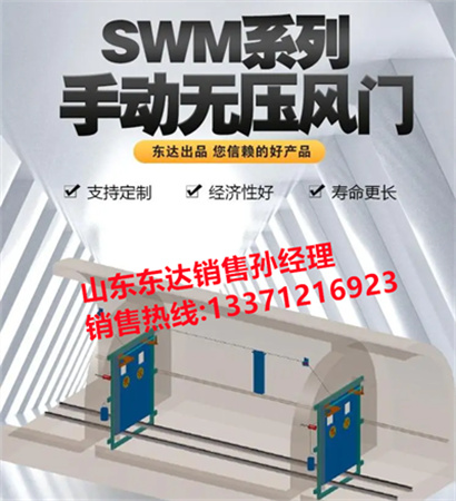 东达机电SWM型煤矿用对开式电液动无压风门 防夹人功能 可定制开窗 (1)