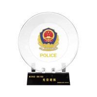 警察奖牌年度十佳民警表彰奖品 辅警从警周年纪念品定做厂家